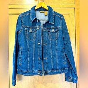 Wrangler Iconic Denim Jean Jacket Contrast Stitching Stamped Buttons / Xlarge